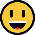 Smiling face with open mouth emoji